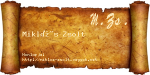 Miklós Zsolt névjegykártya